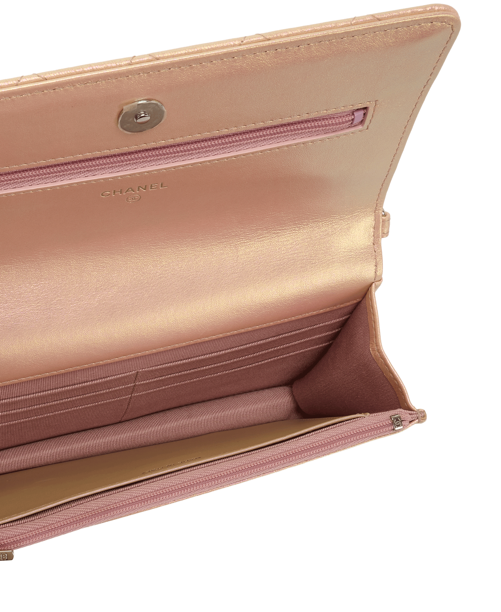 Classic CC Wallet On Chain, &pound;2,500, Handbags, Pink, Leather, Other view